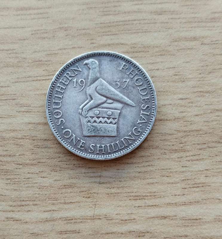 Southern Rhodesia 1937 Silver Shilling. Nice coin.