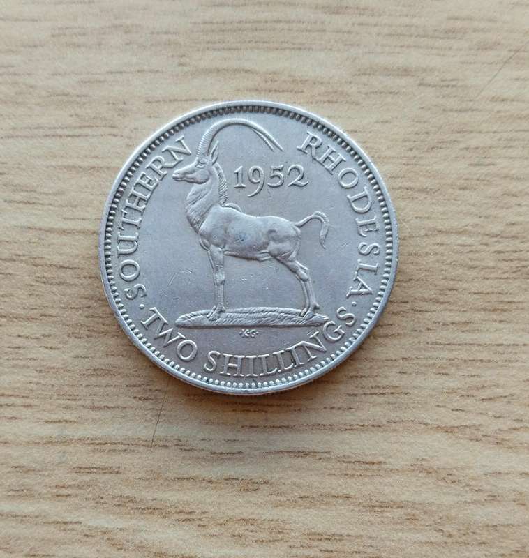 Southern Rhodesia 1952 Two Shillings. Good condition.
