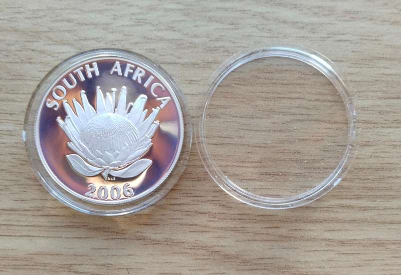 South Africa 2006 Silver Proof One Rand. Desmond Tutu.