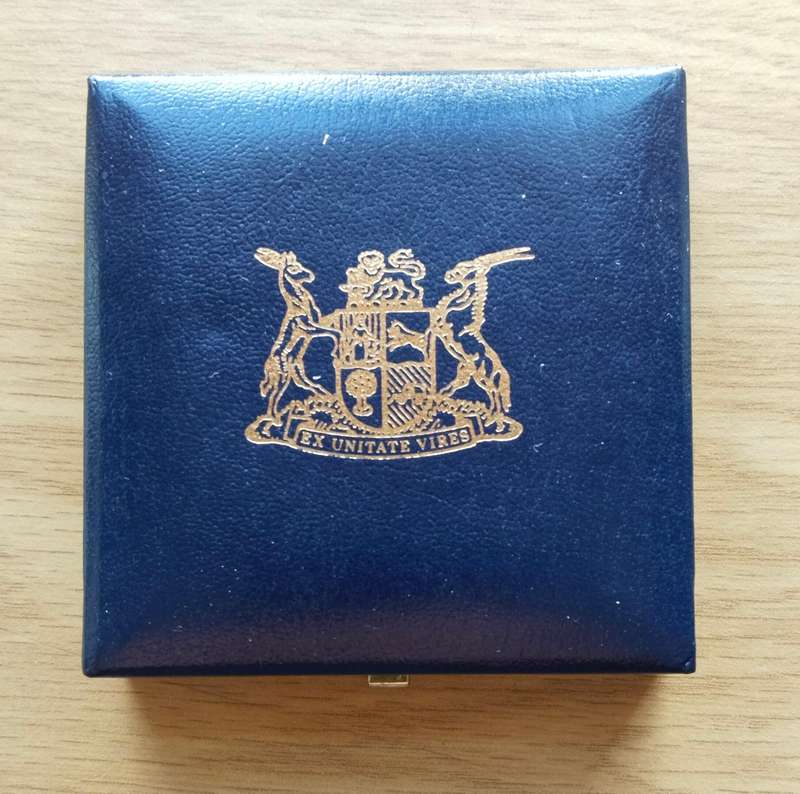 South Africa 1992 Silver Proof Soli Deo Gloria One Rand.