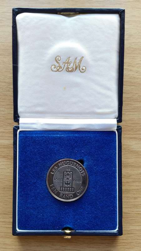 South Africa 1988 Les Huguenots Silver Proof R1.