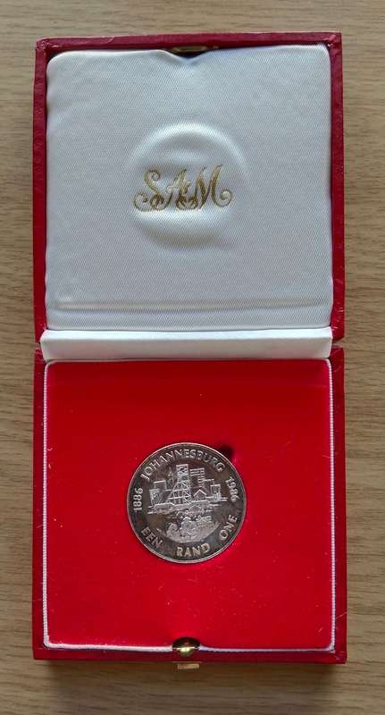 South Africa 1986 Silver Proof Johannesburg One Rand.