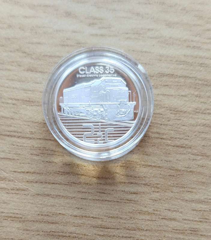 South Africa Silver Proof 2013 Trains of South Africa 2 1/2 Cents. No 620