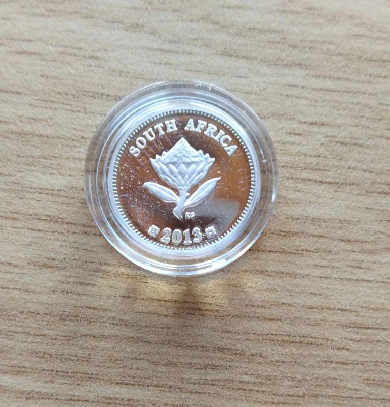 South Africa Proof 2013 Silver Trains of South Africa 2 1/2 Cents.  No 618