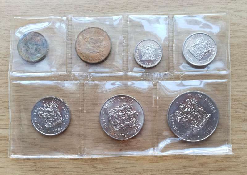 South Africa 1981 UNC Coin Set.