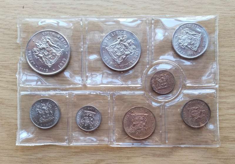 South Africa 1977 UNC Coin Set.