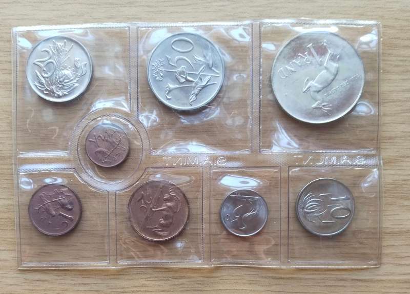 South Africa 1975 Silver One Rand UNC Coin Set.