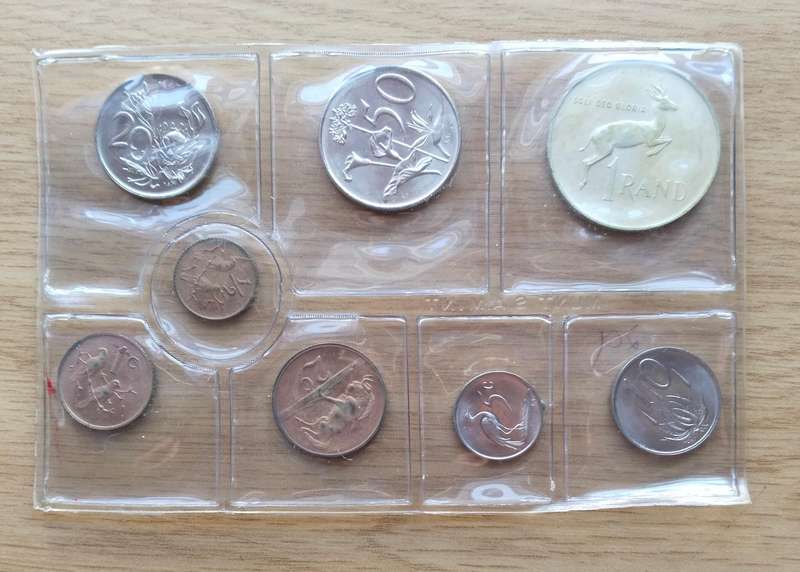 South Africa 1973 Silver One Rand UNC Coin Set.