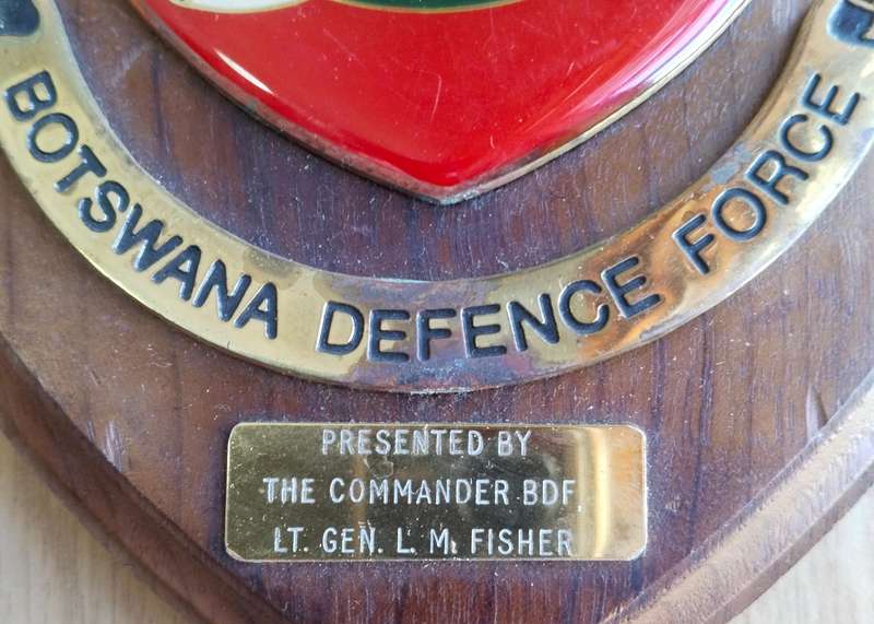 Brigadier General Mahabe Chris Botswana, Ethiopia and Malawi Defence Force Plaques. Great big set.