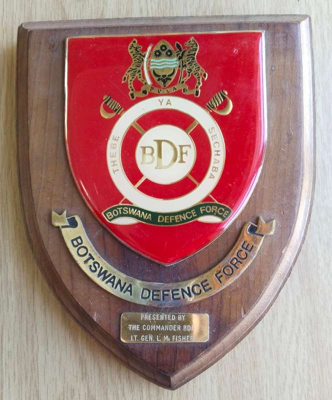Brigadier General Mahabe Chris Botswana, Ethiopia and Malawi Defence Force Plaques. Great big set.
