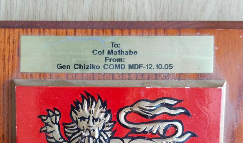 Brigadier General Mahabe Chris Botswana, Ethiopia and Malawi Defence Force Plaques. Great big set.
