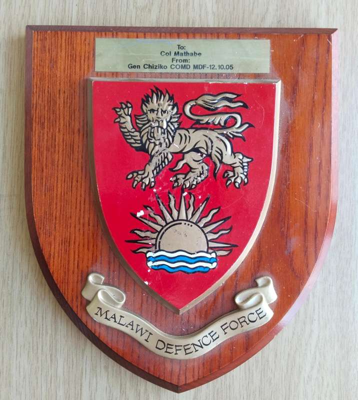 Brigadier General Mahabe Chris Botswana, Ethiopia and Malawi Defence Force Plaques. Great big set.