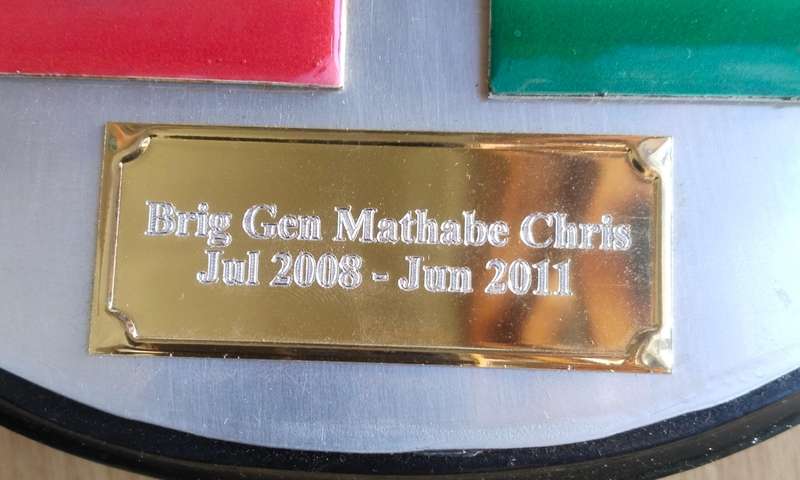 Brigadier General Mahabe Chris Botswana, Ethiopia and Malawi Defence Force Plaques. Great big set.