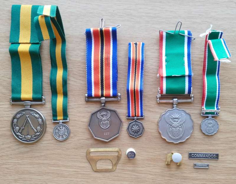 SANDF Full and Miniature Group Medals Awarded to SARGENT FFW BIESKE