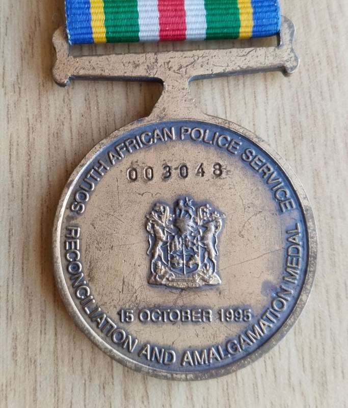 South Africa Full Size Police Group Medals. One Silver.