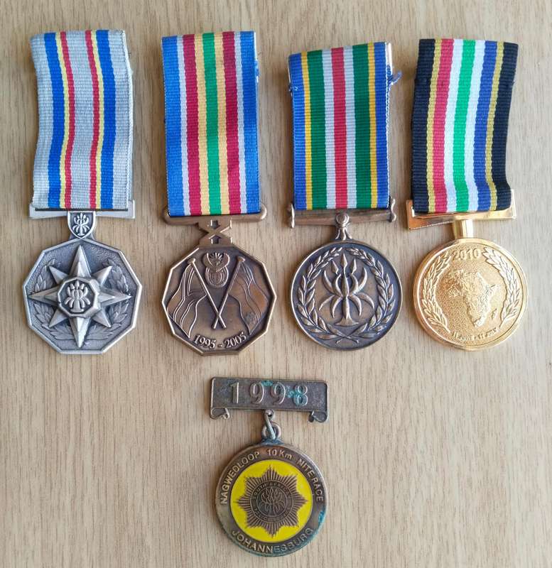 South Africa Full Size Police Group Medals. One Silver.
