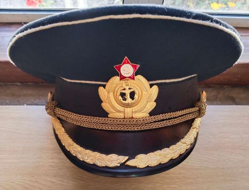 Russian Old Original Officer Sea Cap Navy VMF USSR Hat