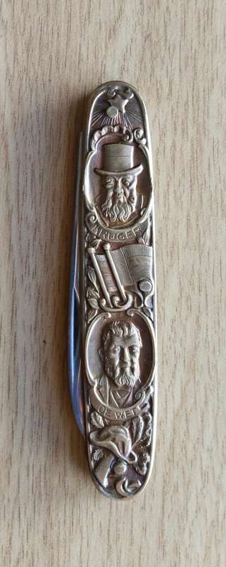 Vintage Antique Eendracht Maakt Macht Transvaal Kruger Pocket Knife. Great Condition.