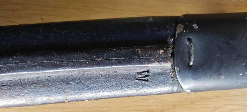 Police 1907 Wilkinson long Bayonet With Scabbard. 550mm long.