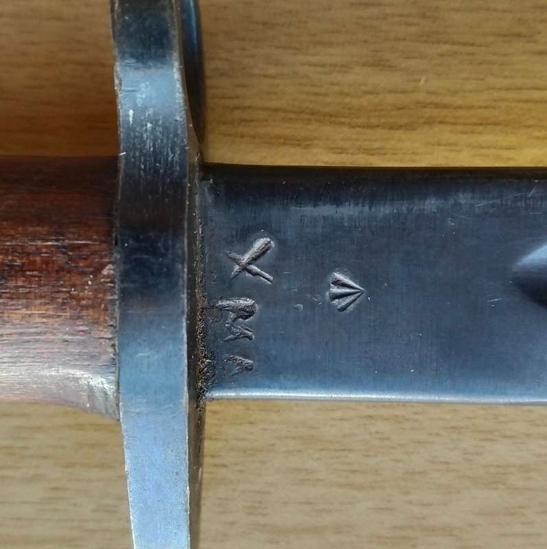 Police 1907 long Bayonet With Scabbard. 550mm long.