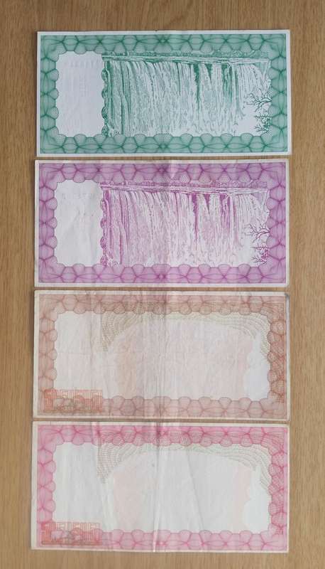 Zimbabwe Collection of 4 High Denomination Bank Notes.