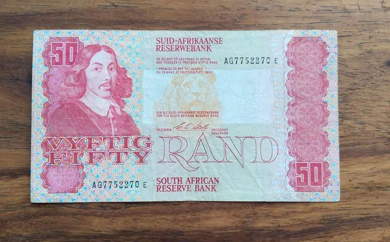 South Africa CL Stals Old R50 Bank Note. (270)
