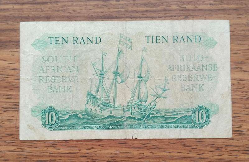 South Africa G Rissik old R10 Bank Note. (523)