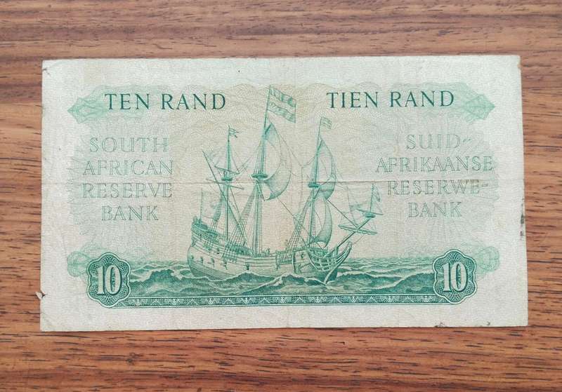 South Africa G Rissik old R10 Bank Note. (954)