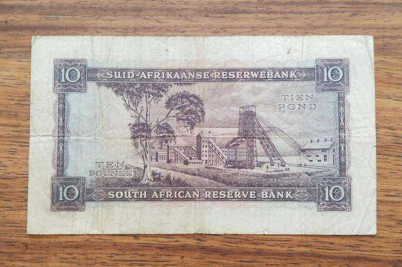 South Africa M.H. de Kock 5.3.53 Tien Pond Bank Note. (853)