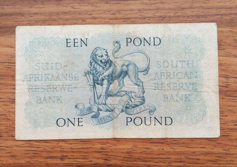 South Africa M.H de Kock 6 November 1948 One Pound Bank Note. (535)