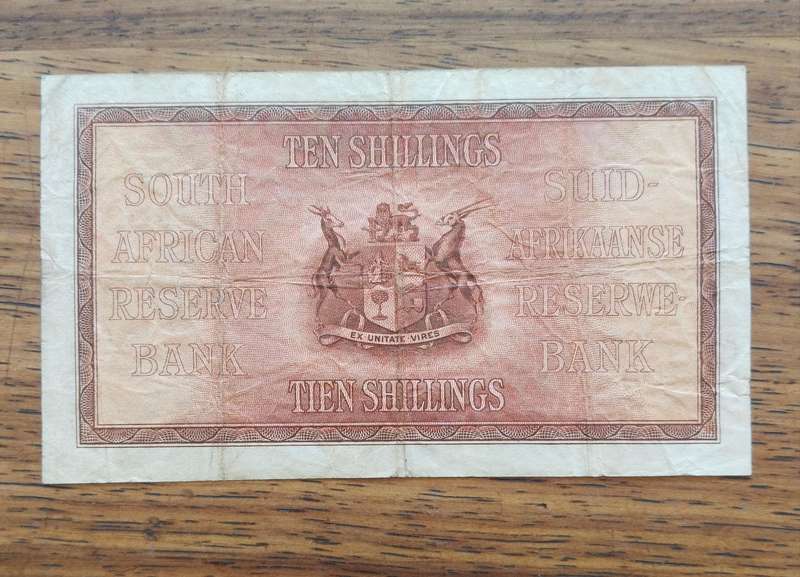 South Africa J Postmus 30 November 1936 Ten Shillings Bank Note. (656)