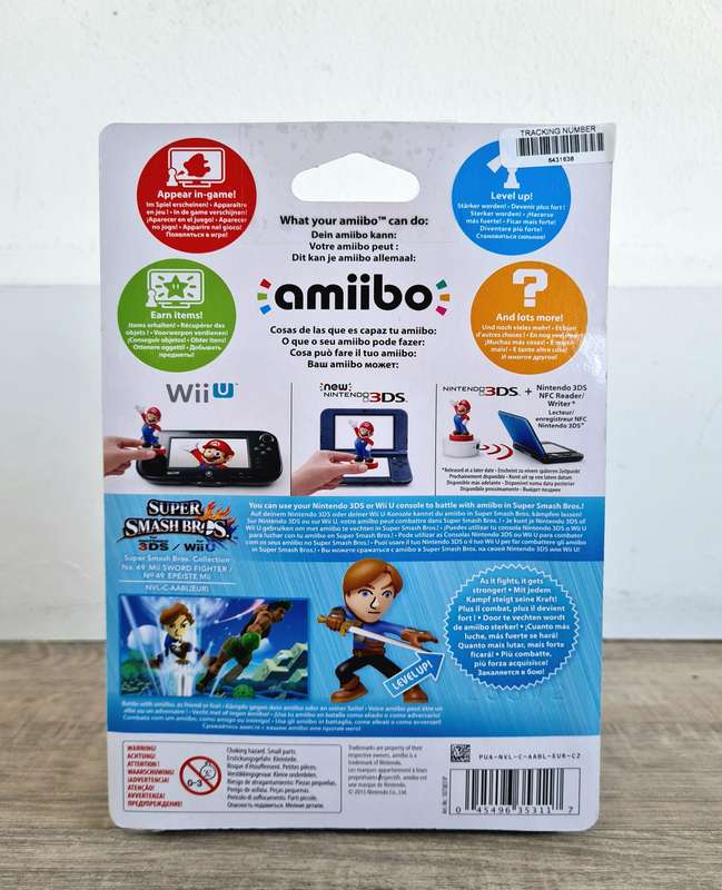 Super Smash Bros Mii Sword Fighter Amiibo