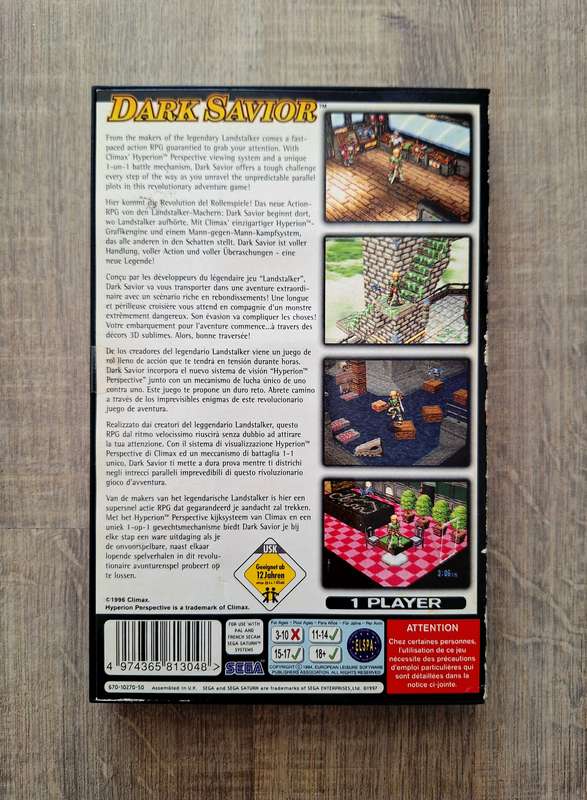 Dark Savior - Sega Saturn