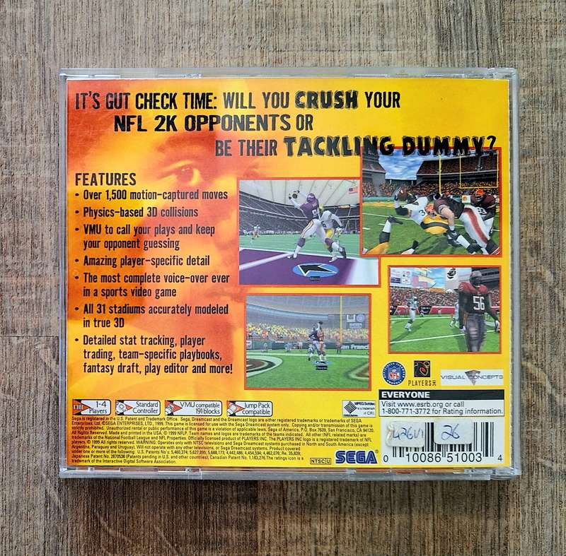 NFL 2K - Sega Dreamcast