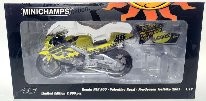 *NEW/RARE/BOXED* 1/12 Minichamps - Honda NSR500 Valentino Rossi Pre-season Test Bike 2001