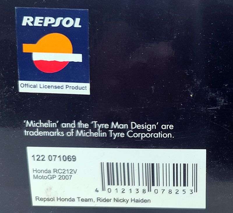 *NEW/RARE/BOXED* 1/12 Minichamps - Honda RC212V Repsol Nicky Hayden MotoGP 2007