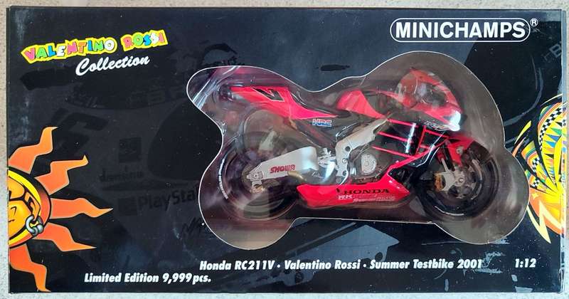 *NEW/RARE/BOXED* 1/12 Minichamps Honda RC211V Valentino Rossi Summer Test Bike 2001 LE 9,999 pcs