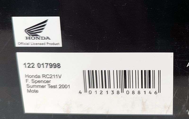 *NEW/RARE/BOXED* 1/12 Minichamps - Honda RC211V Freddy Spencer Summer Test 2001 Motegi