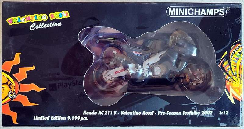 *NEW/RARE/BOXED* 1/12 Minichamps Honda RC211V Valentino Rossi Pre-Season Test Bike 2002 LE 9,999 pcs