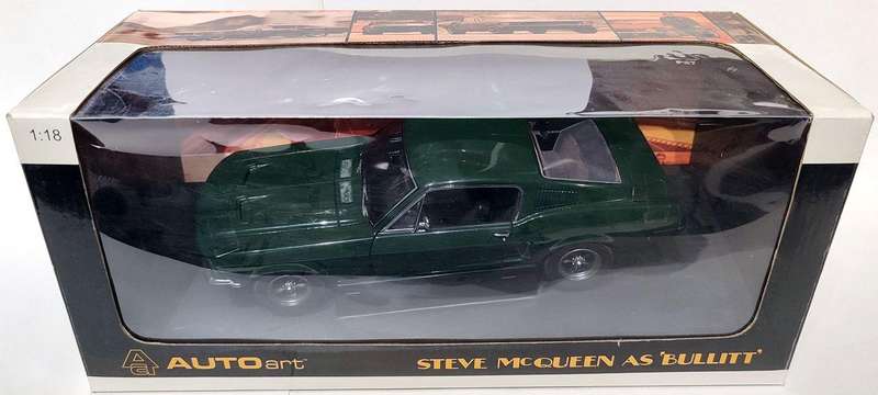 **VERY RARE/Boxed** 1/18 AUTOart Ford Mustang GT390 Steve McQueen's 'Bullitt' Version Green (72811)