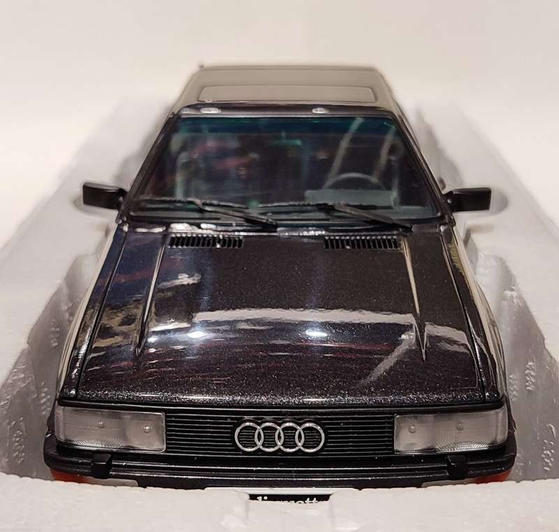 **RARE/Mint/Boxed** 1/18 AUTOart Millennium AUDI Quattro 1988 LWB Street Satin Black Met (70301)