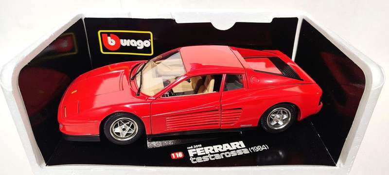 **VINTAGE/BOXED** 1/18 Bburago Diamonds Ferrari Testarossa 1984 Red (3019)