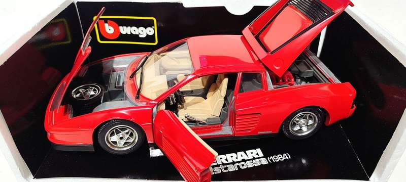 **VINTAGE/BOXED** 1/18 Bburago Diamonds Ferrari Testarossa 1984 Red (3019)