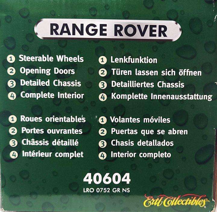 *PRE-LOVED/BOXED* 1/18 ERTL Collectibles Range Rover 2002 Giverney Grey (40604-1HC)