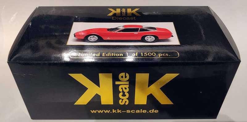 **NEW** 1/18 KK Scale LE Ferrari 365 GTC4 1971 Red (KKDC180281)