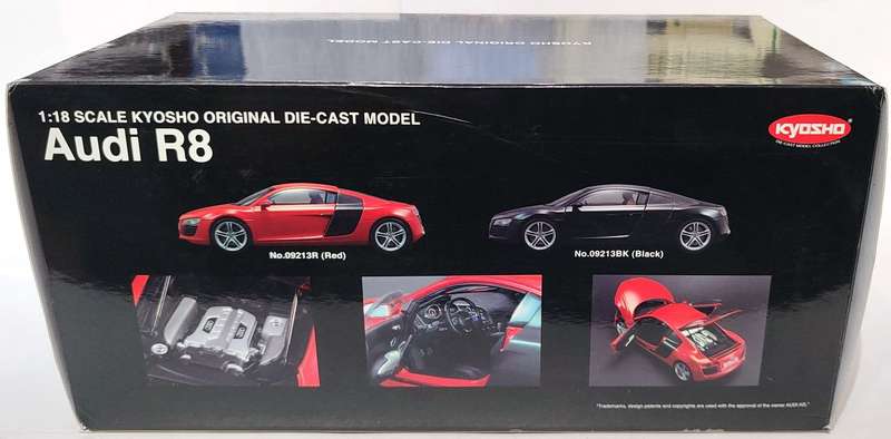 **VERY RARE/MINT/BOXED** 1/18 Kyosho Audi R8 Red (09213R)