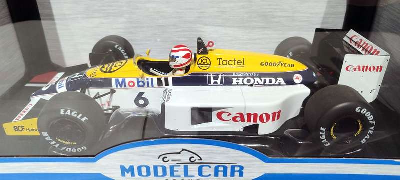 **NEW/SET** 1/18 MCG Williams FW11 #5 Mansell (British GP 1986) and #6 Piquet (Brazilian GP 1986)