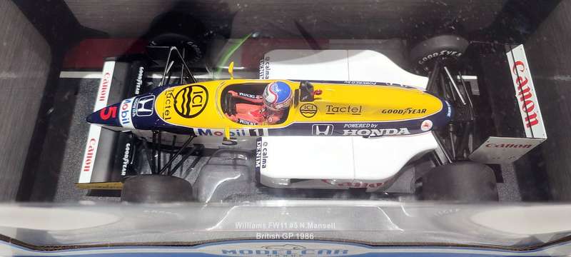 **NEW/SET** 1/18 MCG Williams FW11 #5 Mansell (British GP 1986) and #6 Piquet (Brazilian GP 1986)