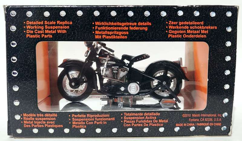 **Pre-Loved/Boxed** 1/18 Maisto CE - Harley-Davidson 1948 FL Panhead - Black (39360)