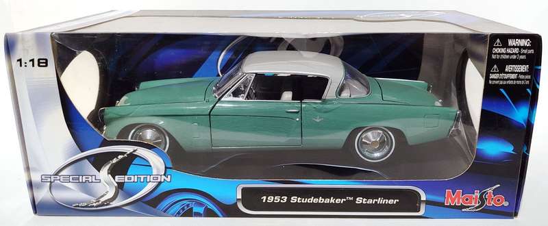 **RARE/BOXED/MINT MODEL** 1/18 Maisto SE 1953 Studebaker Starliner Green (31651)